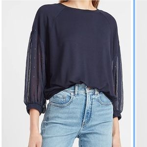 ✨HP✨ EXPRESS - Sheer Sleeve Sweatshirt - M…